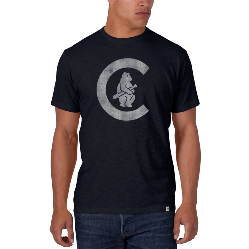 Men's Chicago Cubs Navy 1908 Scrum T-Shirt