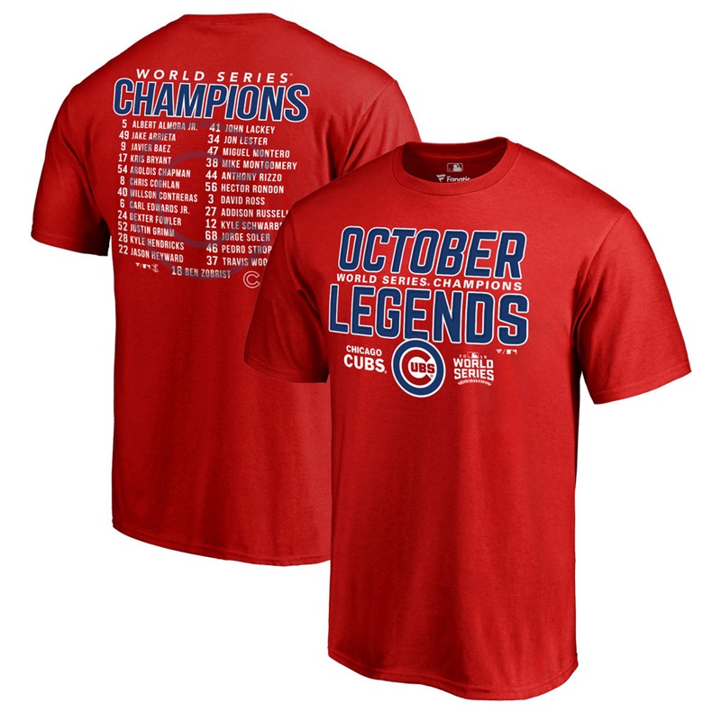 Men's Chicago Cubs Red 2016 World Series Champions Legends T-Shirt