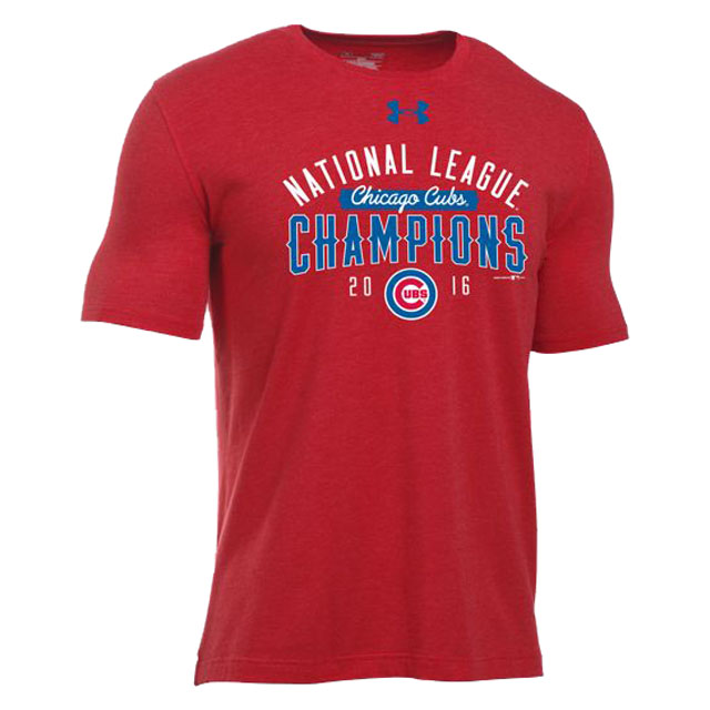 Men's Chicago Cubs Red NL Champs Baseball T-Shirt