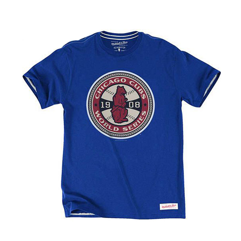 Men's Chicago Cubs Royal 1908 Thowback Team Logo T-Shirt