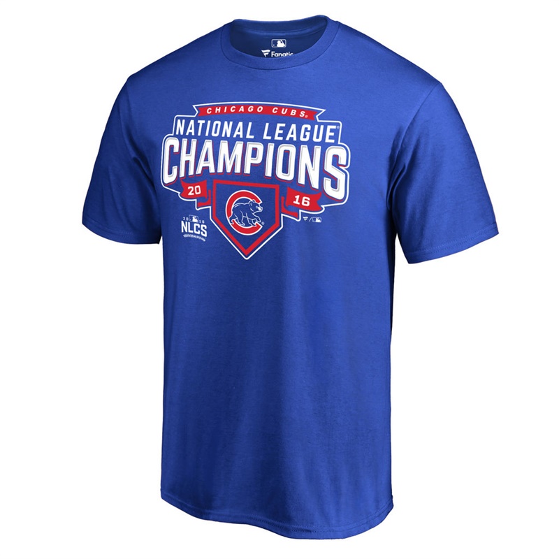 Men's Chicago Cubs Royal 2016 National League Champions Wild Pitch T-Shirt