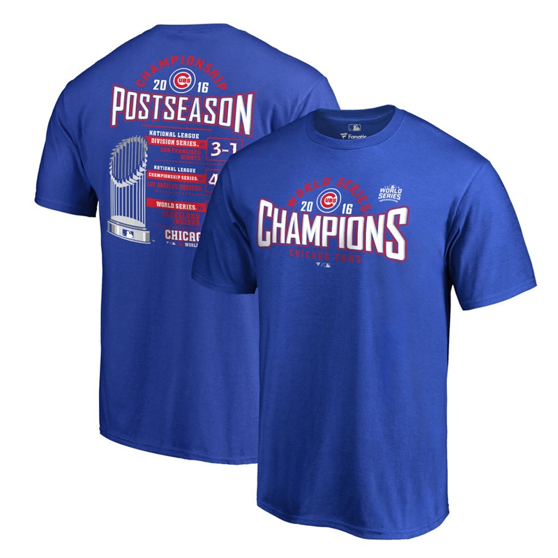 Men's Chicago Cubs Royal 2016 World Series Champions 9th Inning T-Shirt