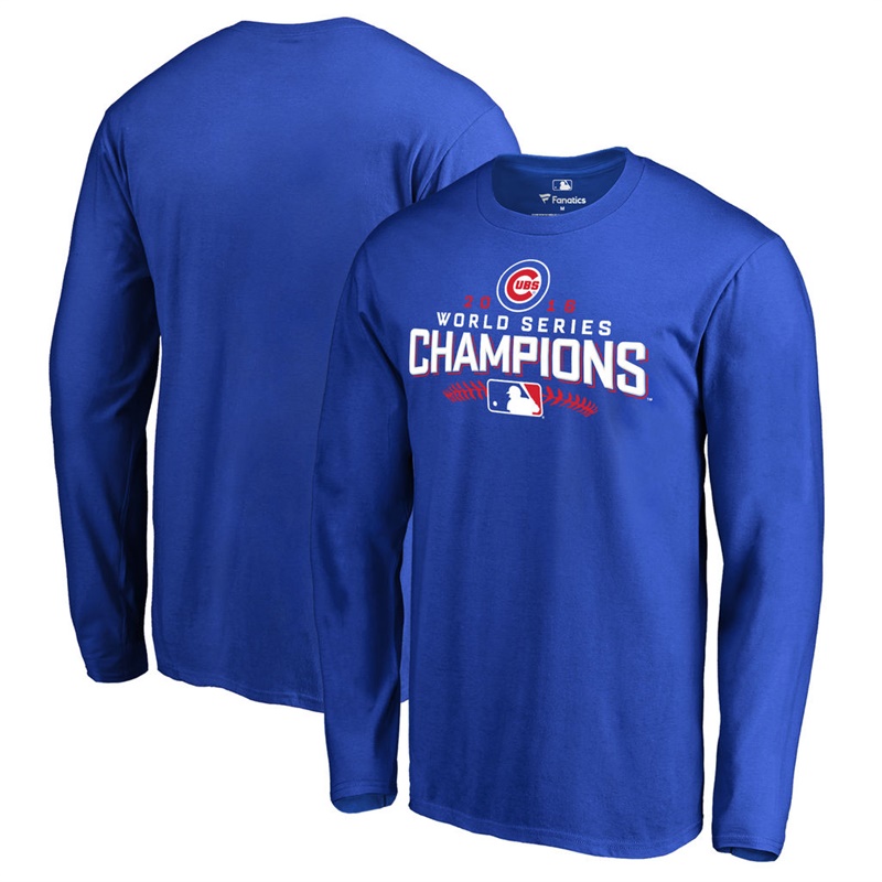 Men's Chicago Cubs Royal 2016 World Series Champions Walk Long Sleeve T-Shirt