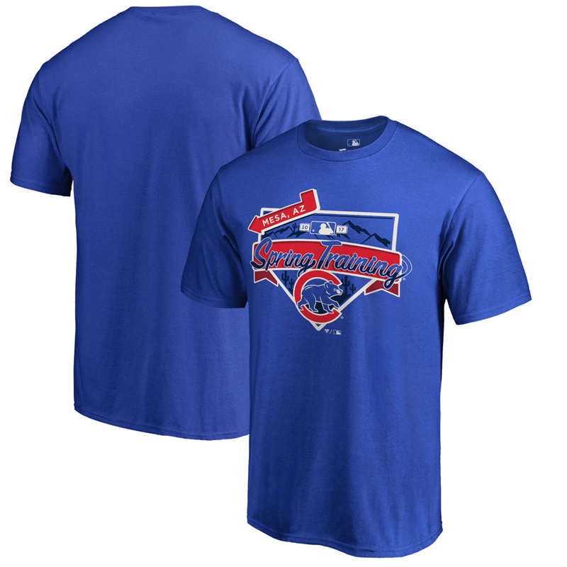 Men's Chicago Cubs Royal 2017 MLB Spring Training Team Logo T-Shirt