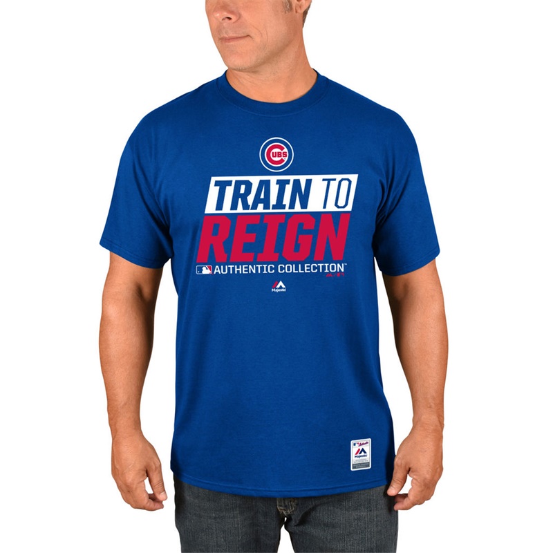 Men's Chicago Cubs Royal 2017 Spring Training Train to Reign Authentic Collection T-Shirt