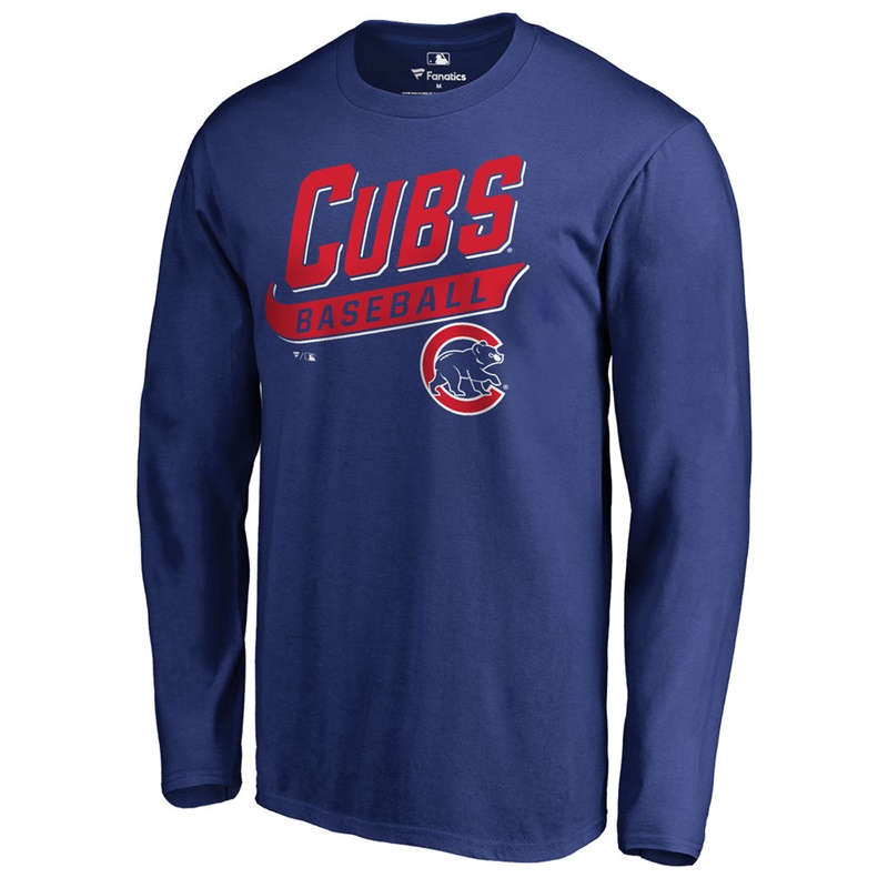 Men's Chicago Cubs Royal Baseline Long Sleeve Legend T-Shirt