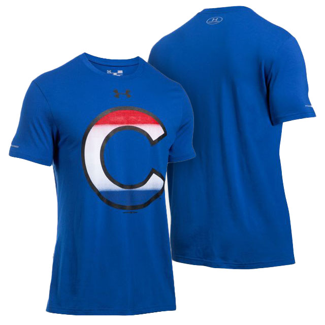 Men's Chicago Cubs Royal C Team Logo Graphic T-Shirt