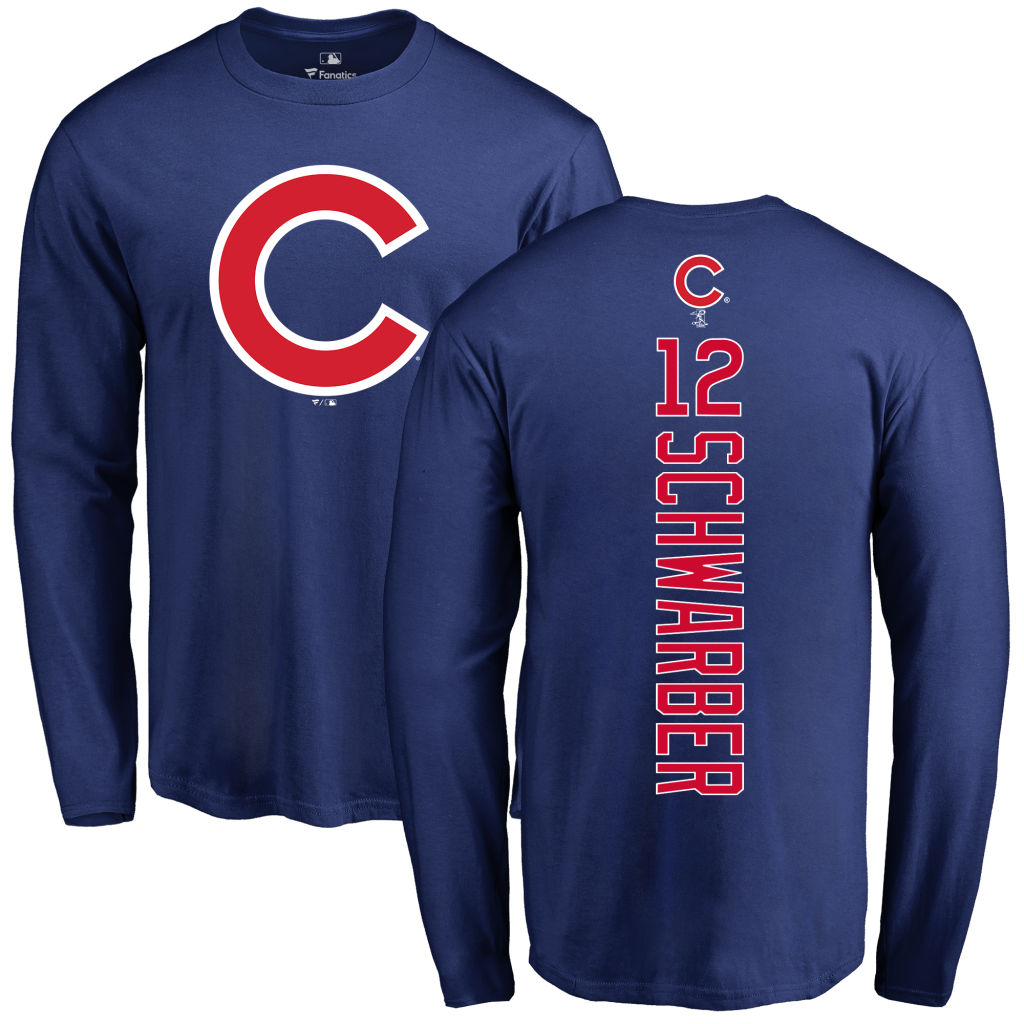 Men's Chicago Cubs Royal Personalized Backer Long Sleeve T-Shirt