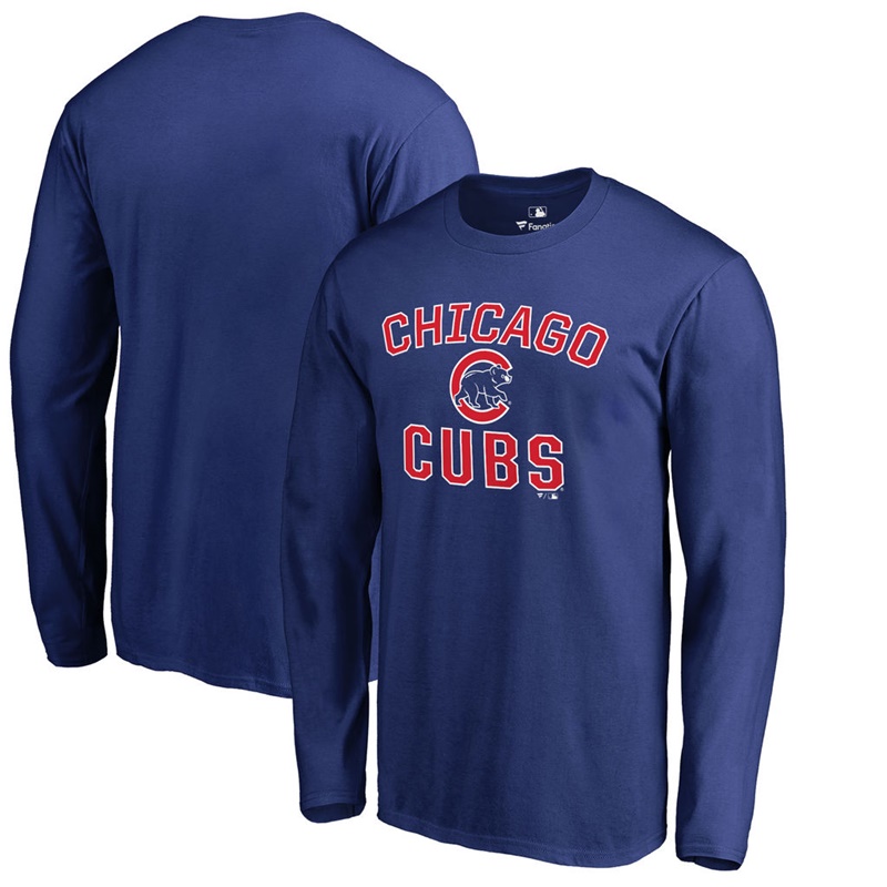 Men's Chicago Cubs Royal Victory Arch Long Sleeve T-Shirt