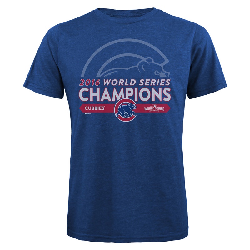 Men's Chicago Cubs Threads Royal 2016 World Series Champions Masterful Tri-Blend T-Shirt