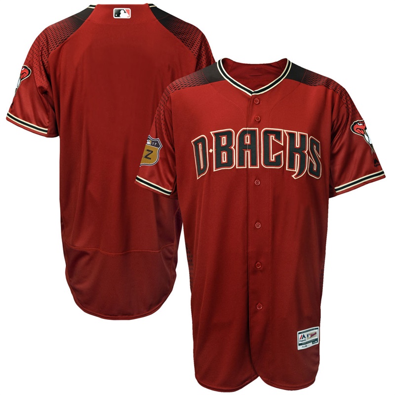 Men's Arizona Diamondbacks Crimson 2017 Spring Training Flex Base Authentic Team Jersey