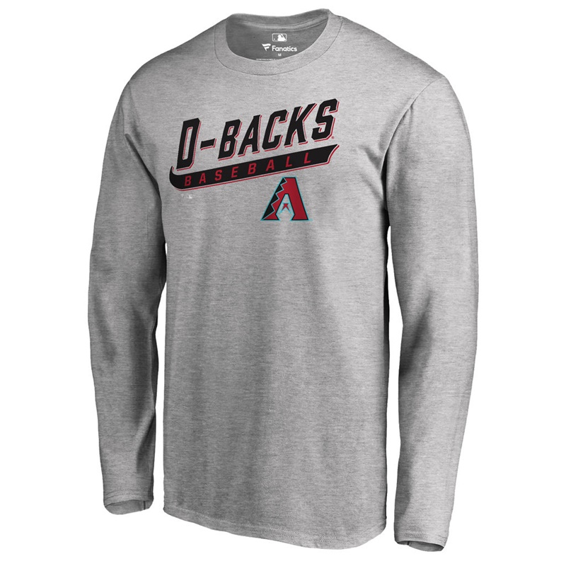 Men's Arizona Diamondbacks Heathered Gray Baseline Long Sleeve Legend T-Shirt