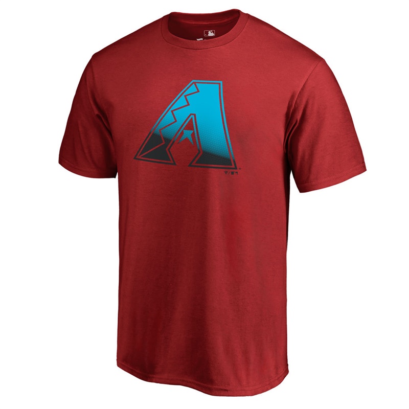 Men's Arizona Diamondbacks Red Gradient Logo Short Sleeve T-Shirt