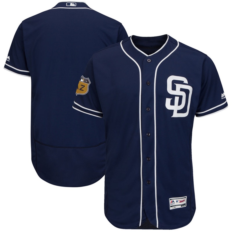 Men's San Diego Padres Navy 2017 Spring Training Flex Base Authentic Team Jersey