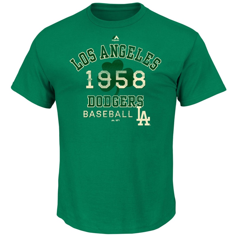 Men's Los Angeles Dodgers Kelly Green Dugout Vintage Celtic T-Shirt