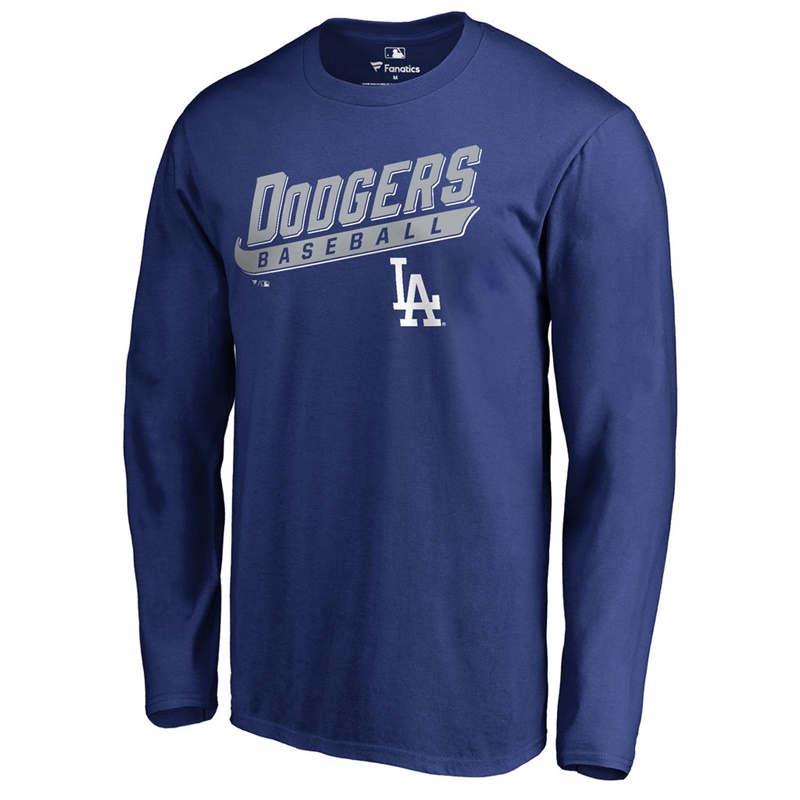 Men's Los Angeles Dodgers Royal Baseline Long Sleeve Legend T-Shirt