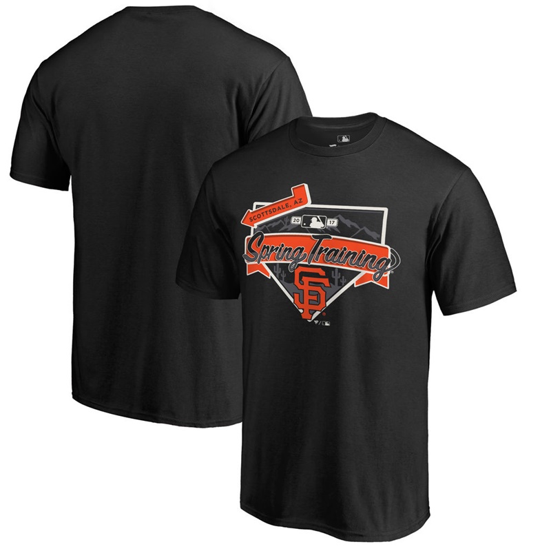 Men's San Francisco Giants Black 2017 MLB Spring Training Team Logo T-Shirt