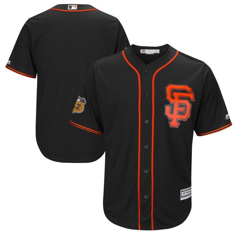 Men's San Francisco Giants Black 2017 Spring Training Cool Base Authentic Team Jersey