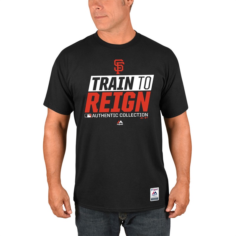 Men's San Francisco Giants Black 2017 Spring Training Train to Reign Authentic Collection T-Shirt