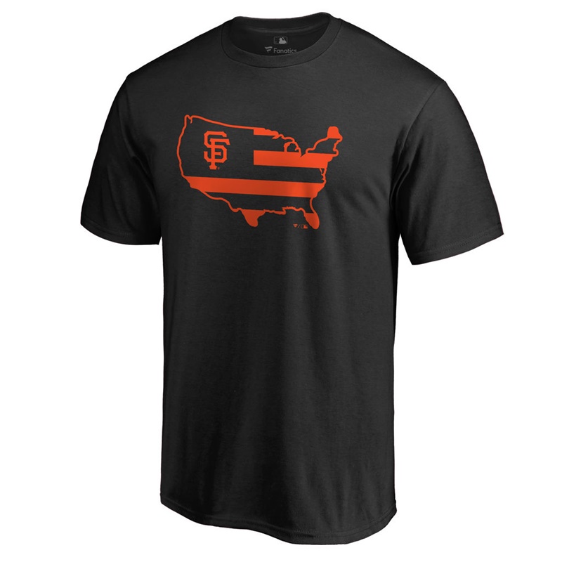 Men's San Francisco Giants Black Broad Stripes Short Sleeve T-Shirt