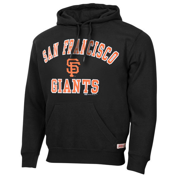 Men's San Francisco Giants Black Stitches Fleece Pullover Hoodie