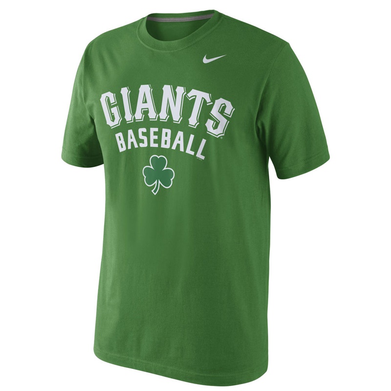 Men's San Francisco Giants Green Home Practice Team Logo T-Shirt