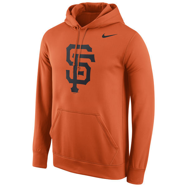 Men's San Francisco Giants Orange Team Logo Fleece Pullover Hoodie