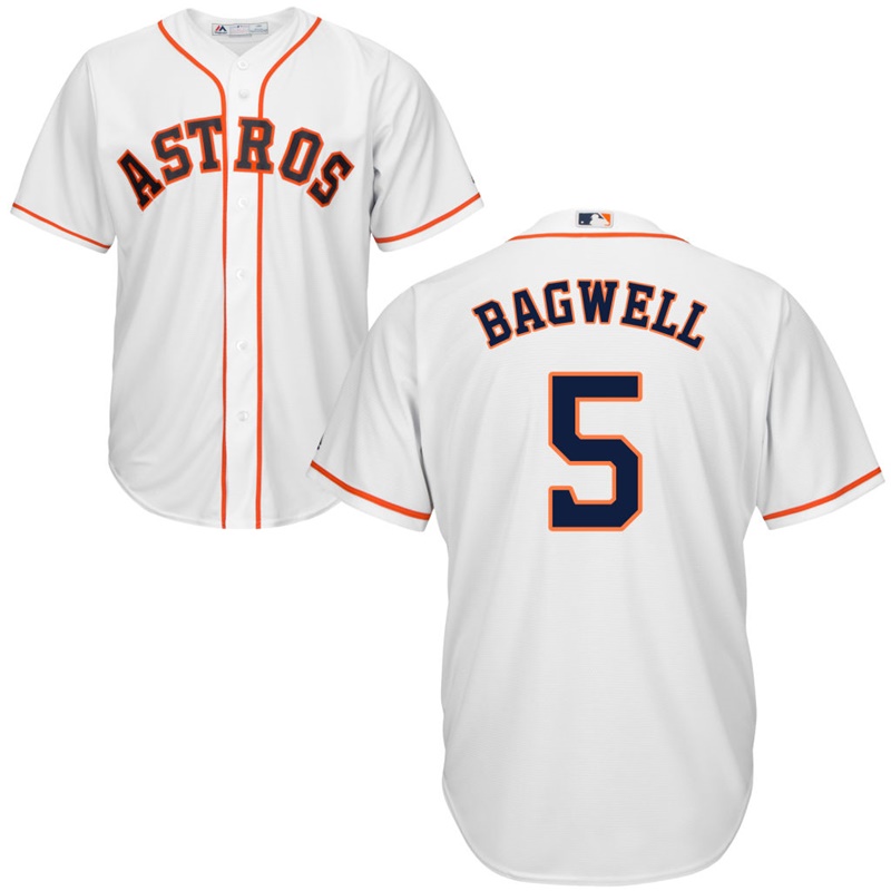 Men's Houston Astros Jeff Bagwell #5 Home White Cool Base Jersey