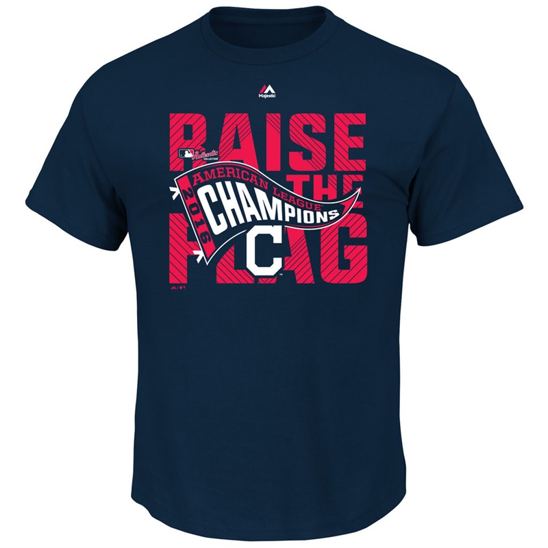 Men's Cleveland Indians Navy 2016 American League Champions Locker Room T-Shirt