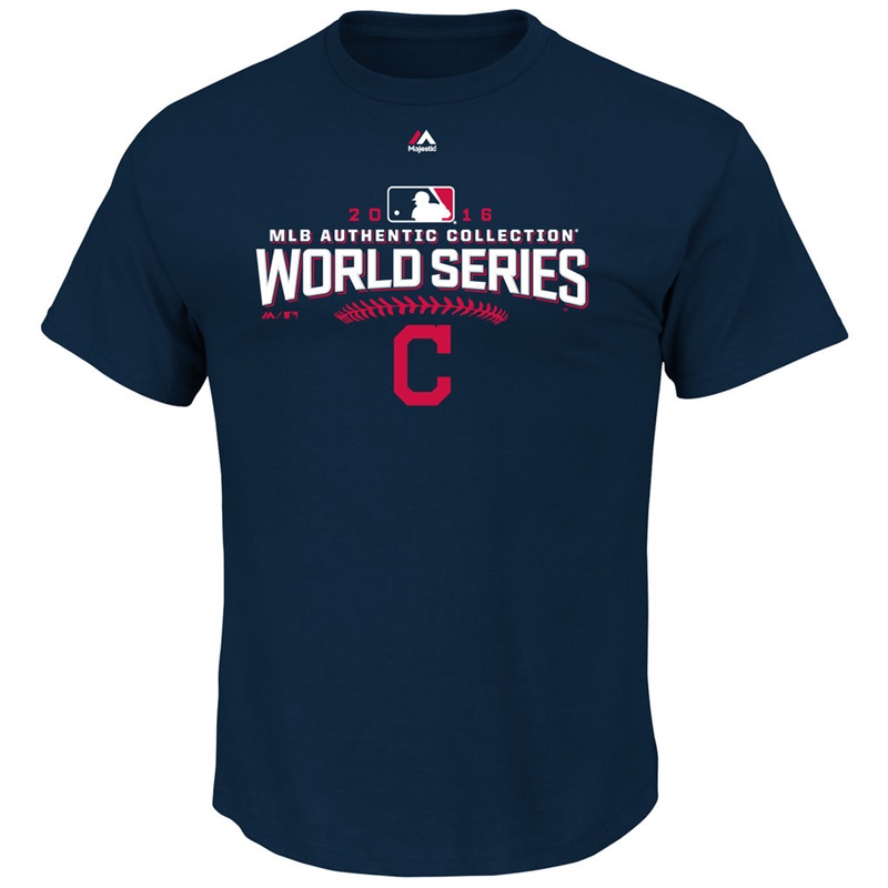 Men's Cleveland Indians Navy 2016 World Series Bound Participant Big & Tall T-Shirt