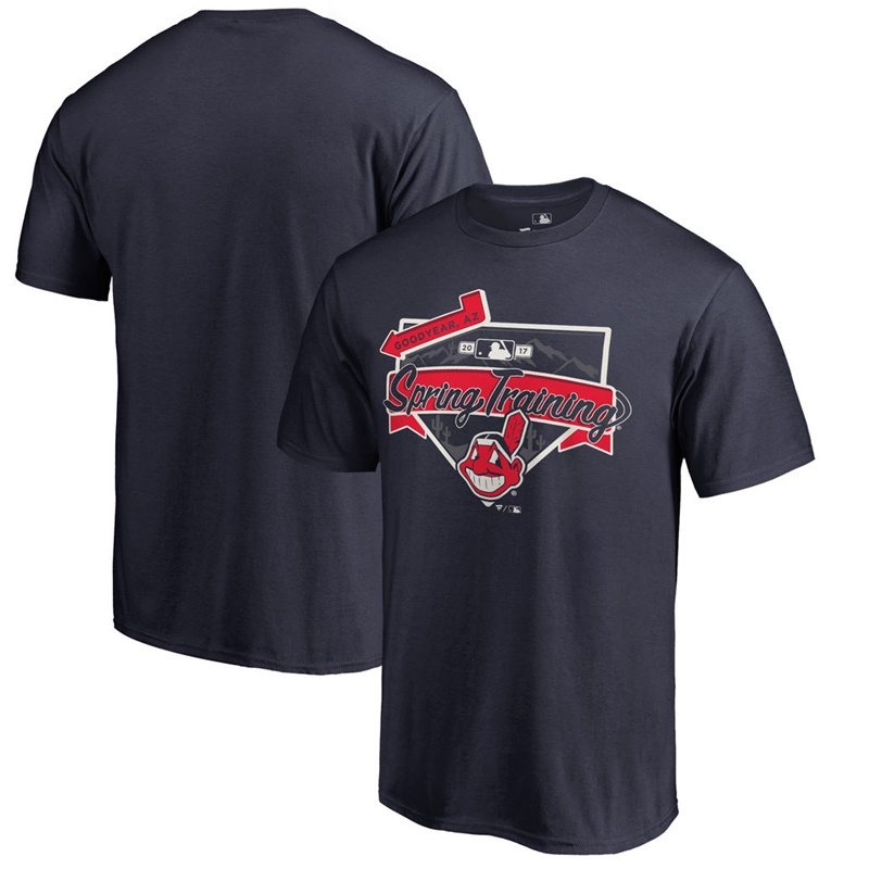 Men's Cleveland Indians Navy 2017 MLB Spring Training Team Logo T-Shirt