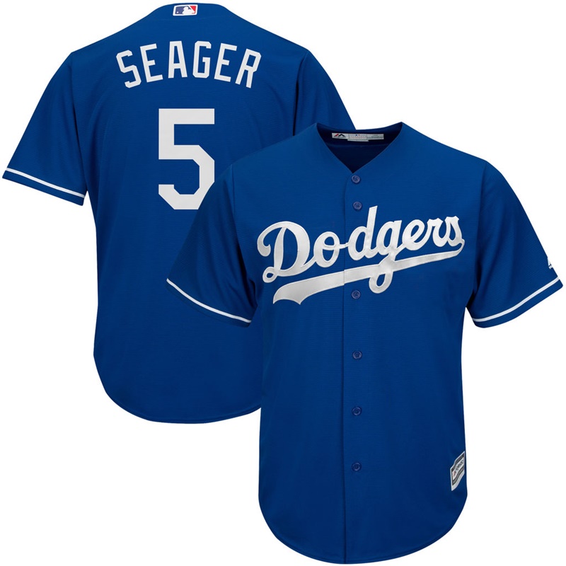 Men's Los Angeles Dodgers Corey Seager #5 Alternate Royal Cool Base Jersey