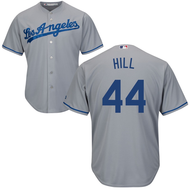 Men's Los Angeles Dodgers Rich Hill #44 Road Gray Cool Base Jersey