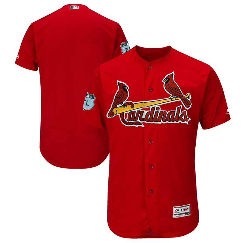 Men's St. Louis Cardinals Royal 2017 Spring Training Flex Base Authentic Team Jersey