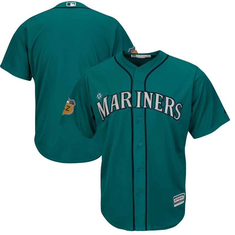 Men's Seattle Mariners Aqua 2017 Spring Training Cool Base Authentic Team Jersey