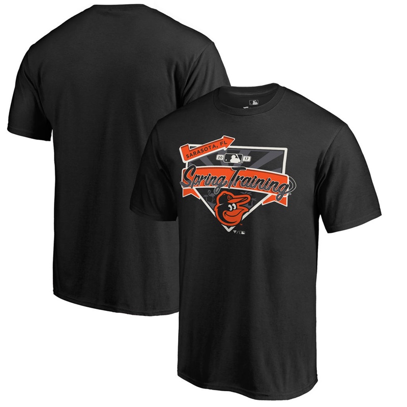 Men's Baltimore Orioles Black 2017 MLB Spring Training Team Logo T-Shirt