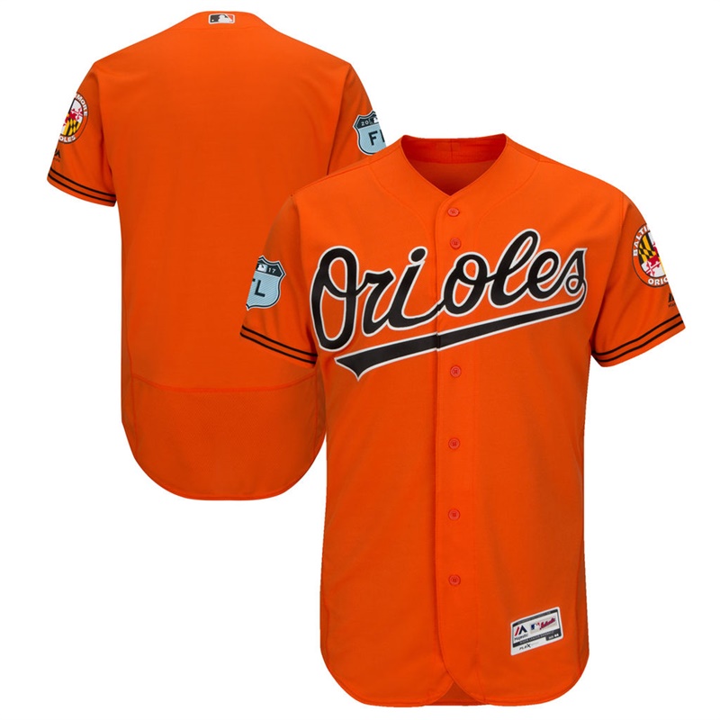 Men's Baltimore Orioles Orange 2017 Spring Training Flex Base Authentic Team Jersey