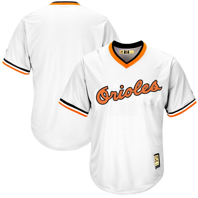 Men's Baltimore Orioles White Home Cooperstown Cool Base Team Authentic Team Jersey