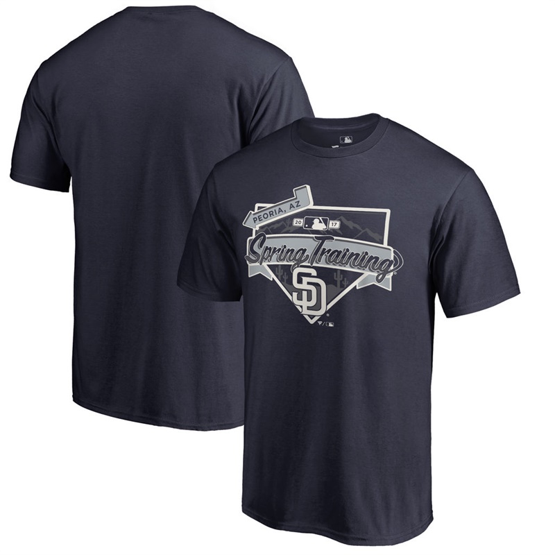 Men's San Diego Padres Navy 2017 MLB Spring Training Team Logo T-Shirt