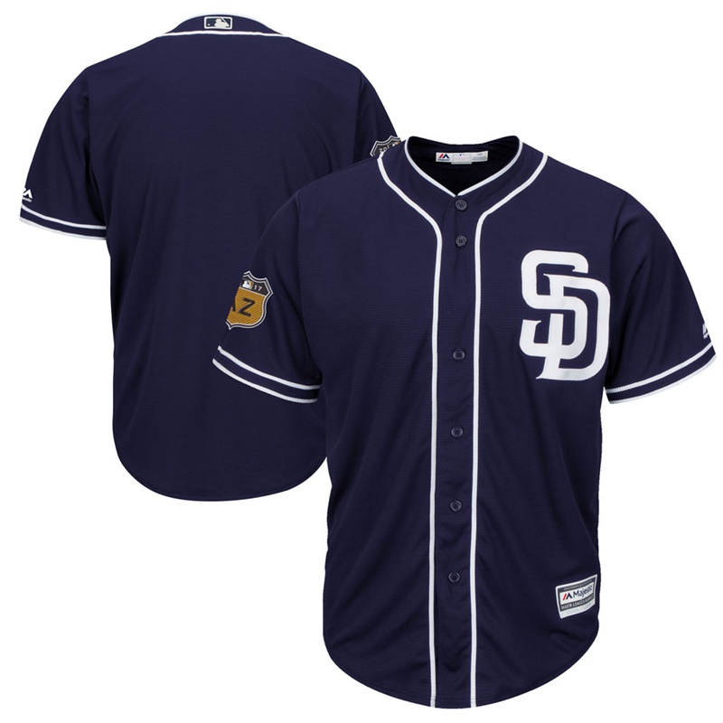 Men's San Diego Padres Navy 2017 Spring Training Cool Base Authentic Team Jersey