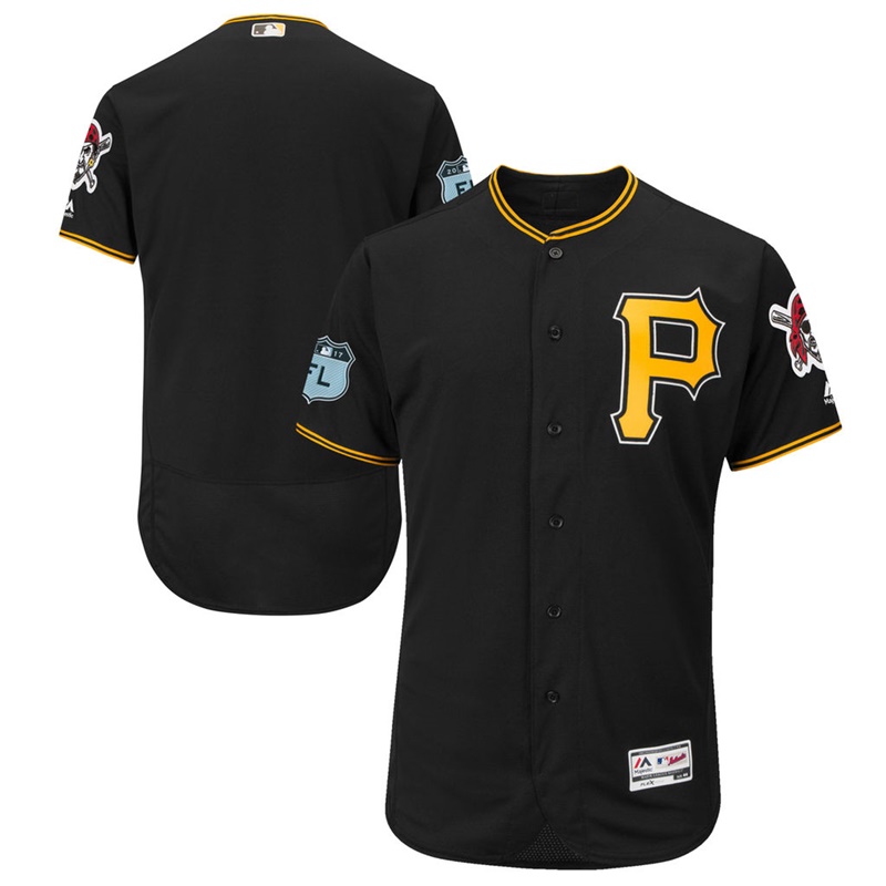 Men's Pittsburgh Pirates Black 2017 Spring Training Flex Base Authentic Team Jersey