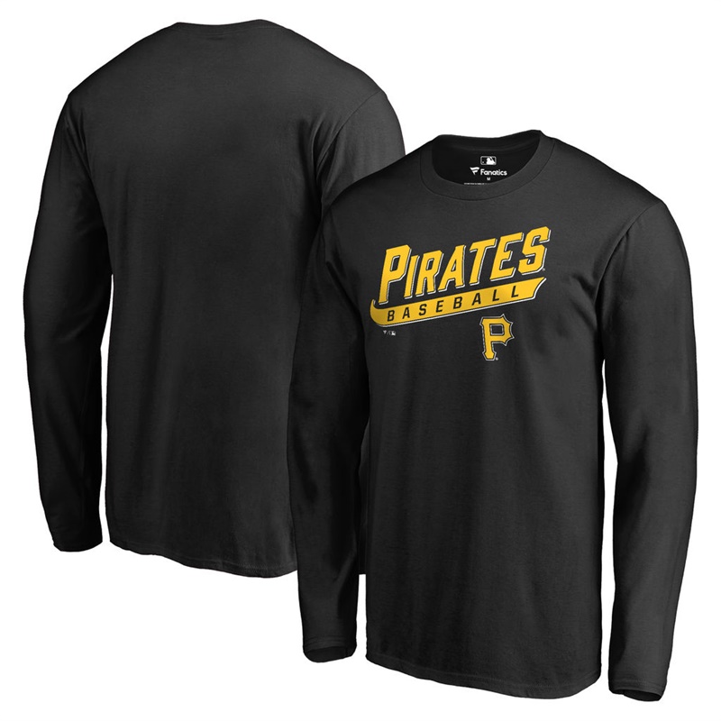 Men's Pittsburgh Pirates Black Baseline Long Sleeve Legend T-Shirt