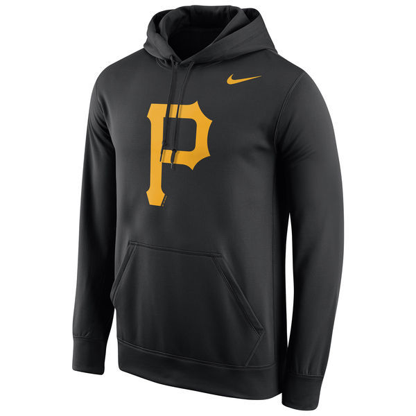 Men's Pittsburgh Pirates Black Team Logo Fleece Pullover Hoodie