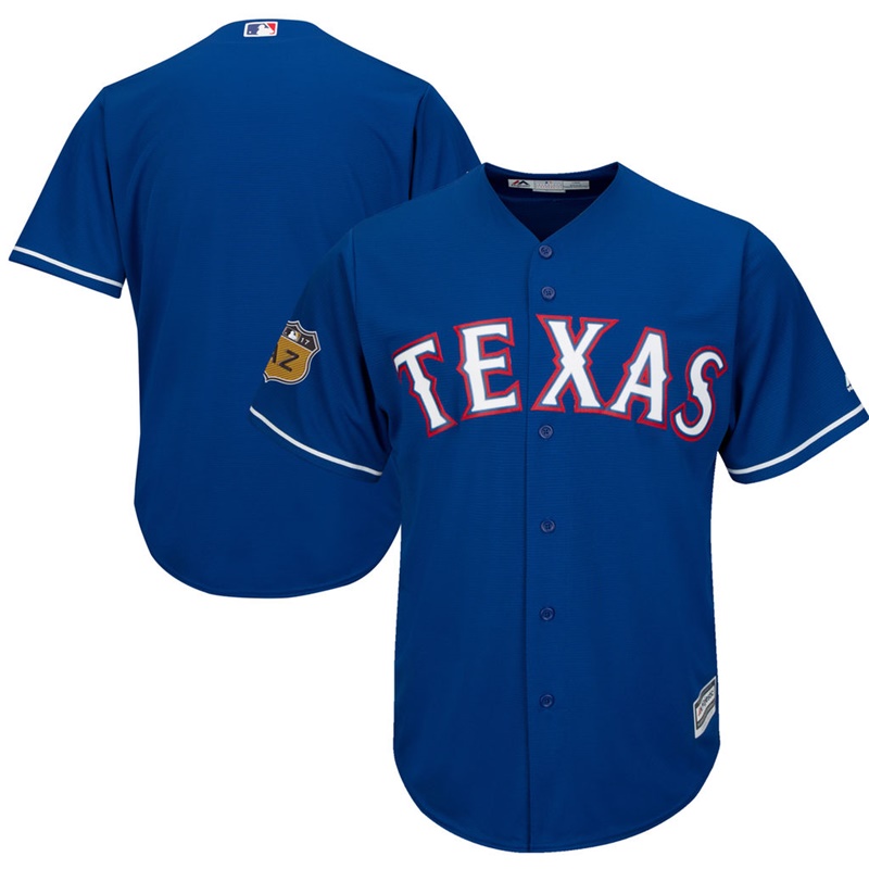 Men's Texas Rangers Royal 2017 Spring Training Cool Base Authentic Team Jersey