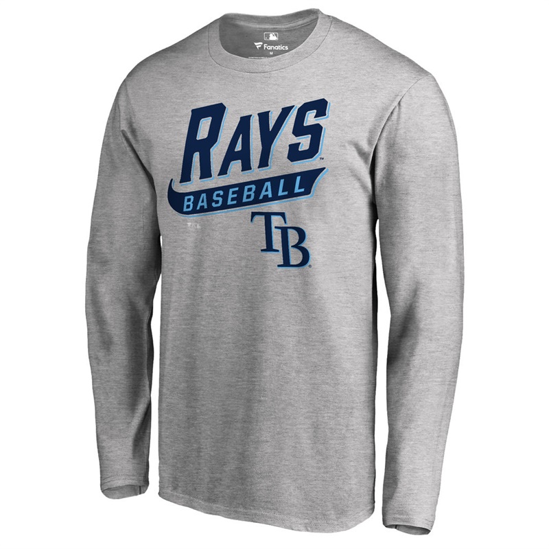 Men's Tampa Bay Rays Heathered Gray Baseline Long Sleeve Legend T-Shirt