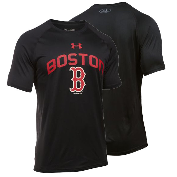 Men's Boston Red Sox Black Team Logo Graphic T-Shirt