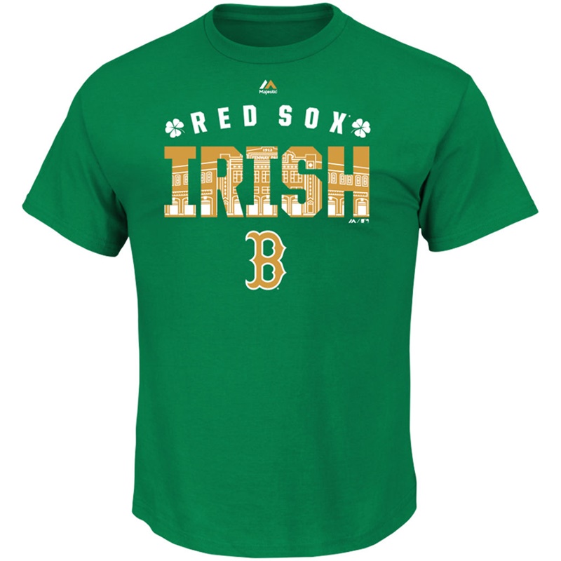 Men's Boston Red Sox Kelly Green Irish Gaelic T-Shirt