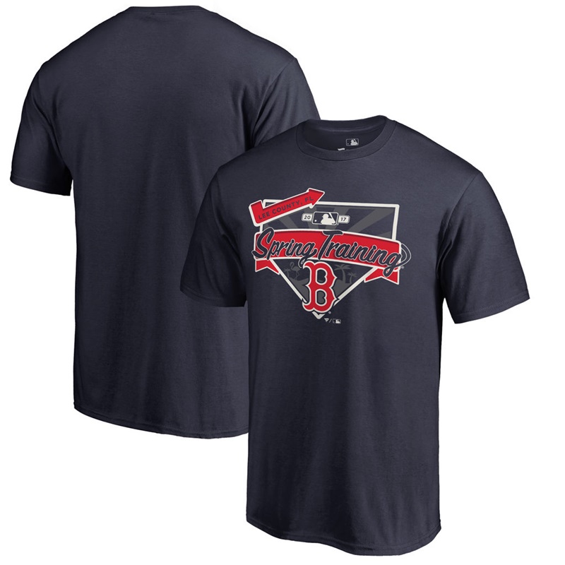 Men's Boston Red Sox Navy 2017 MLB Spring Training Team Logo T-Shirt