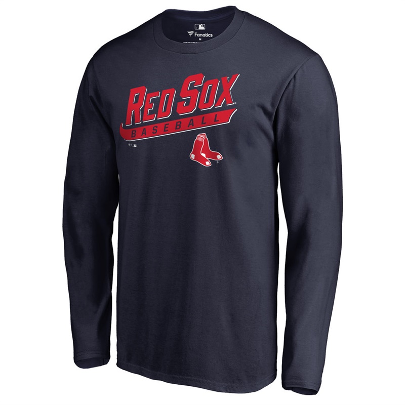 Men's Boston Red Sox Navy Baseline Long Sleeve Legend T-Shirt