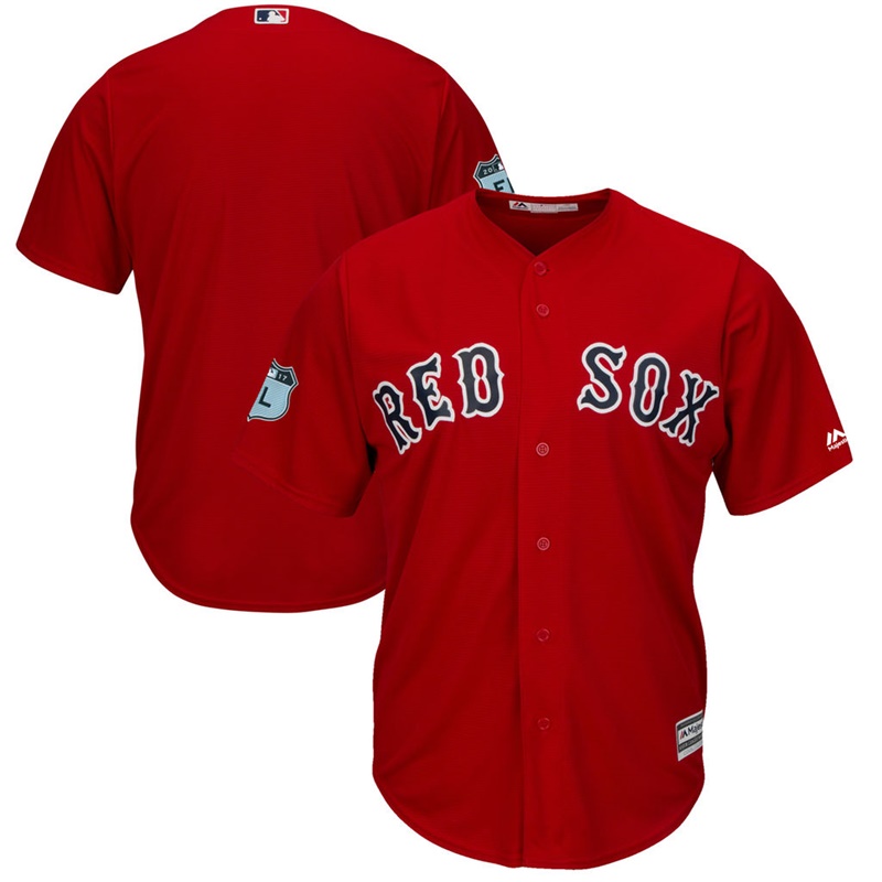 Men's Boston Red Sox Scarlet 2017 Spring Training Cool Base Authentic Team Jersey